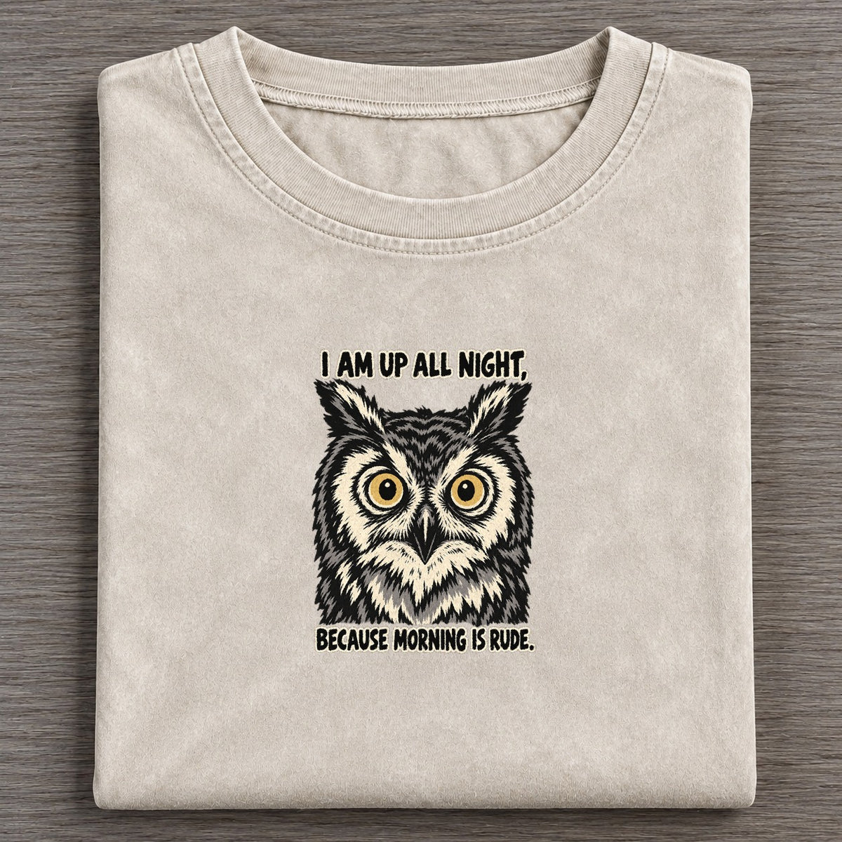 I Am Up All Night Feral Logic Vintage T-shirt – Off White