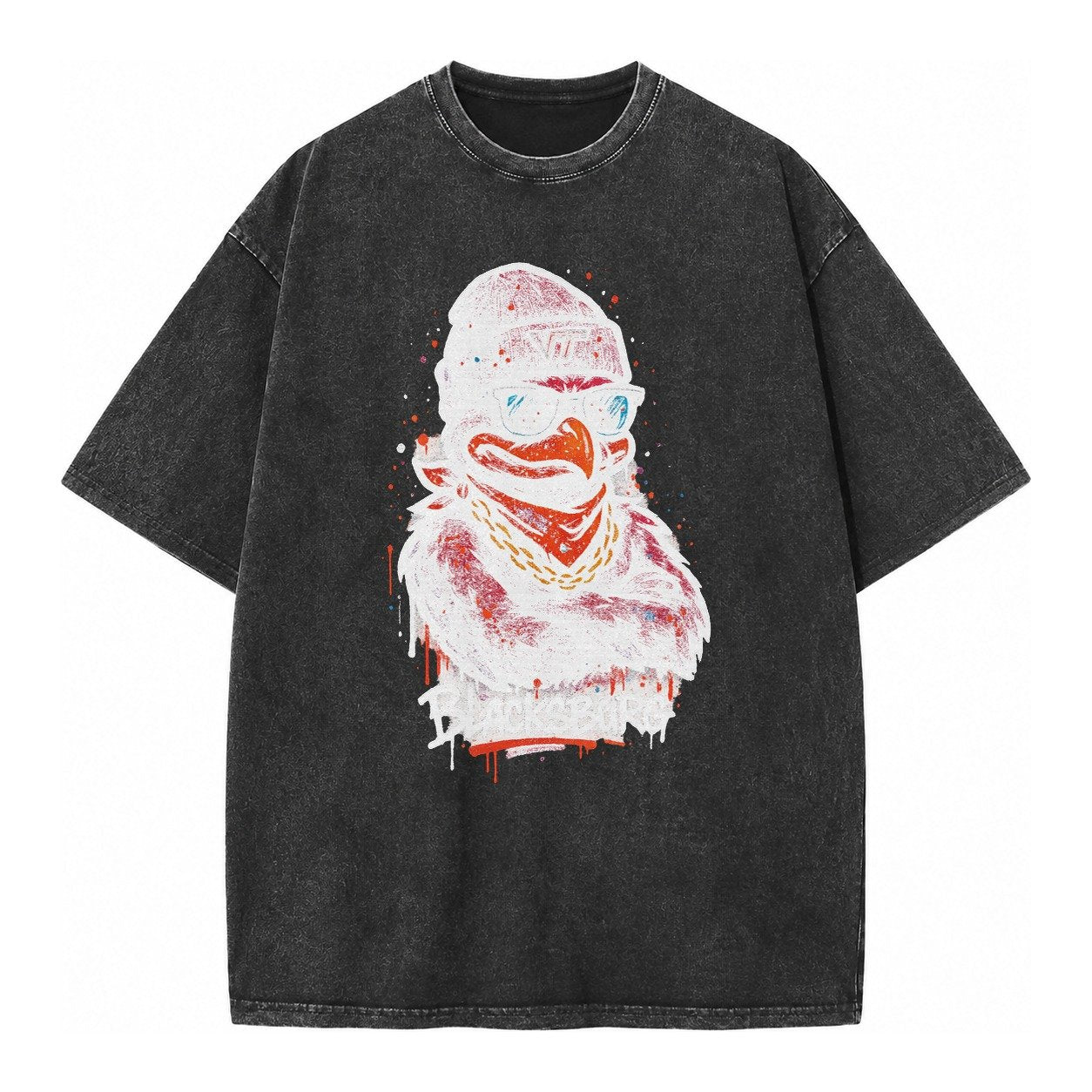 Blacksburg Hokiebird Wearing Virginia Tech Beanie With Vt Pa Vintage T-shirt – Black