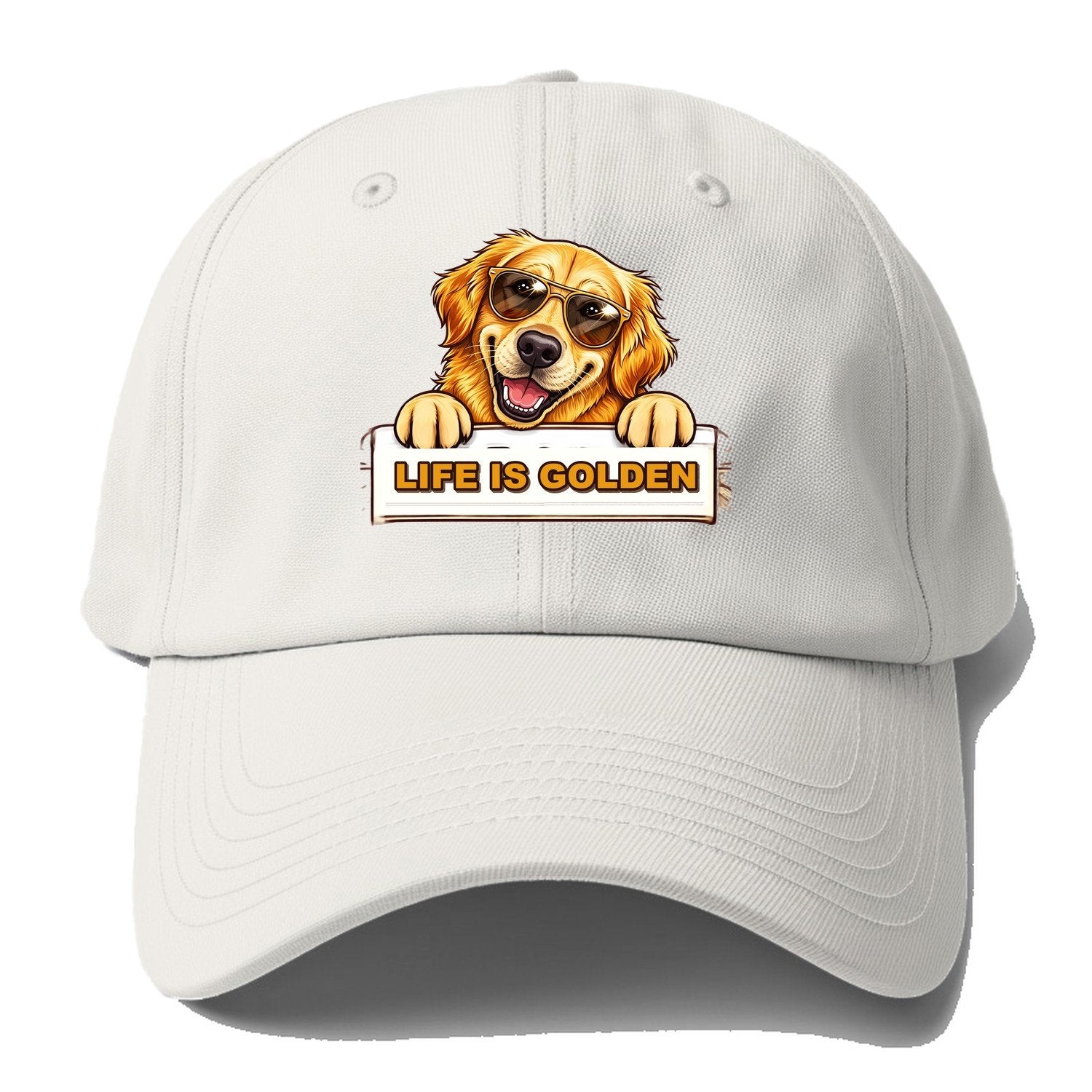 Life Is Golden Retriever Baseball Cap – Off White