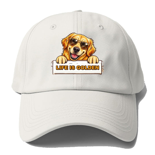 Life Is Golden Retriever Baseball Cap – Off White