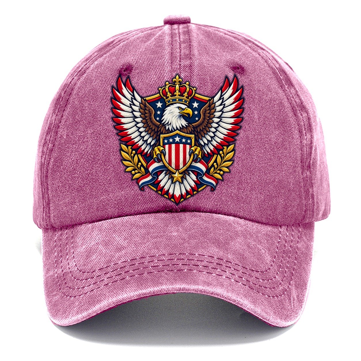 United States Heraldic Crest Country Logos Classic Cap – Dusty Rose