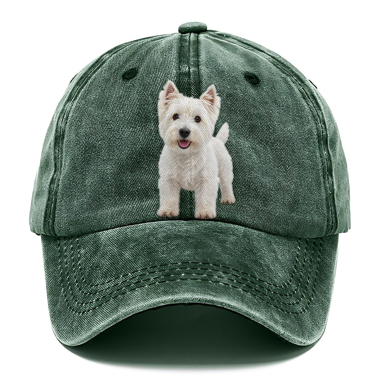 West Highland White Terrier Westie Standing Top Breeds Classic Cap – Forest Mist
