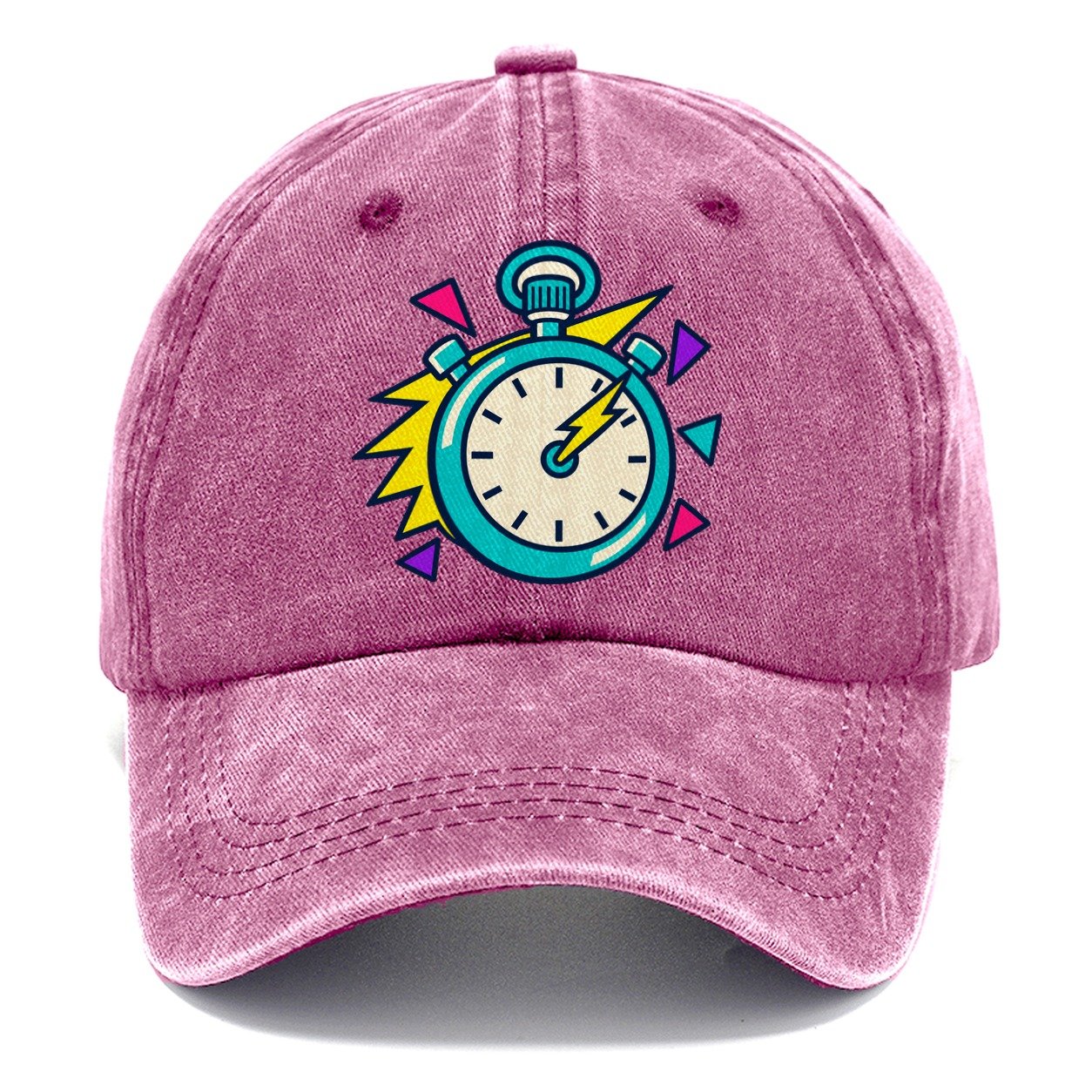 Lightning Stopwatch 90S Running Clubs Classic Cap – Dusty Rose