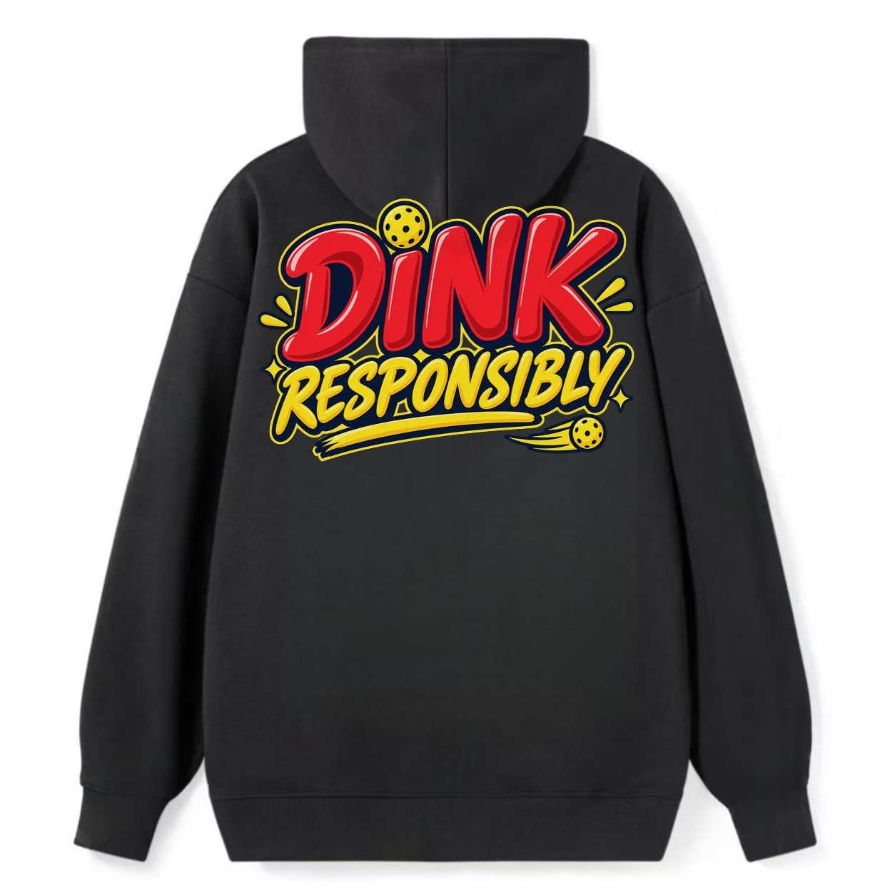 Dink Responsibly Pickleball Life Classic Pullover Hoodie – Black