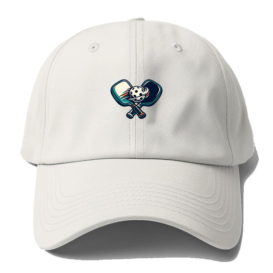 Crossed Pickleball Paddles Baseball Cap – Off White