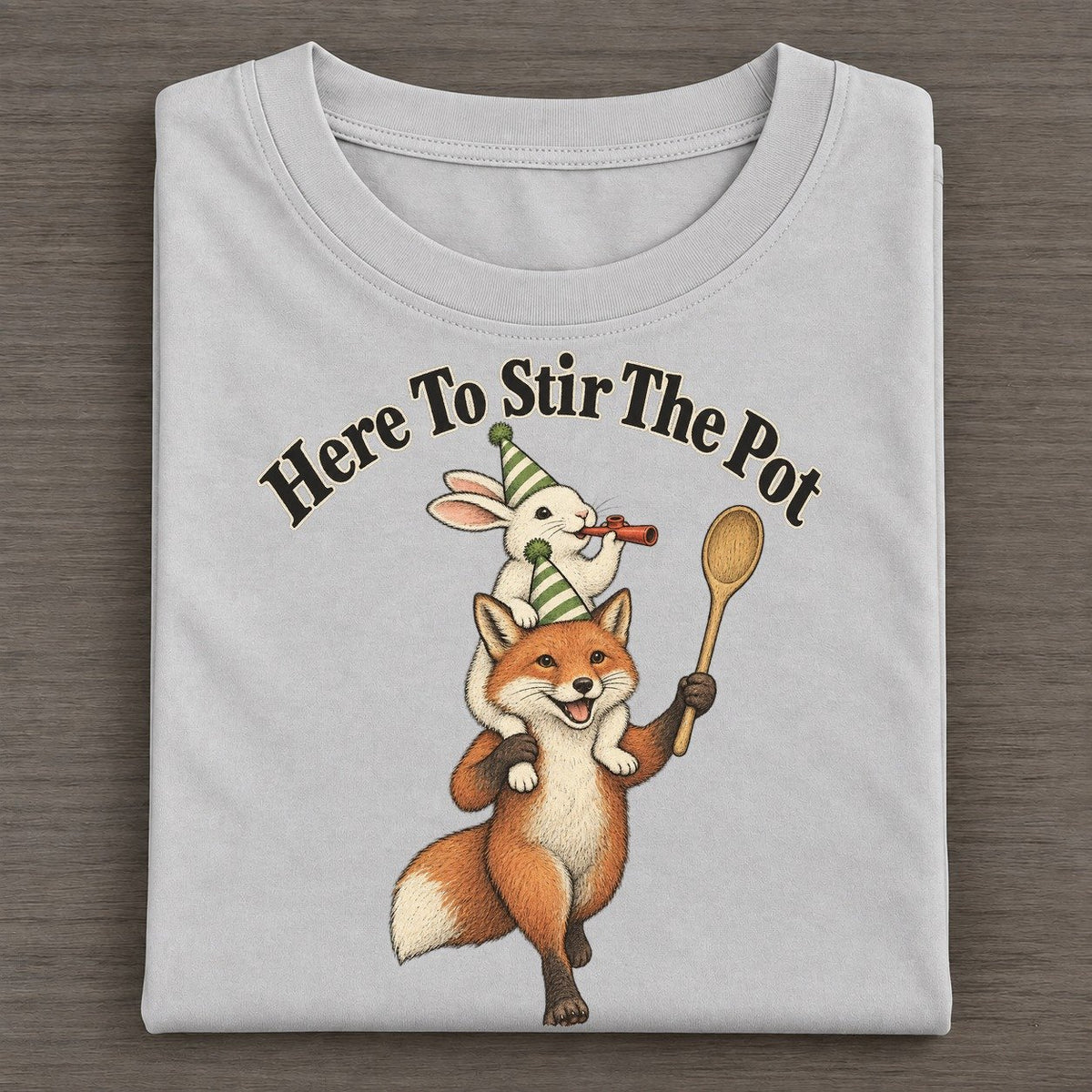Here To Stir The Pot Kerfuffle Club Classic T-shirt – Grey