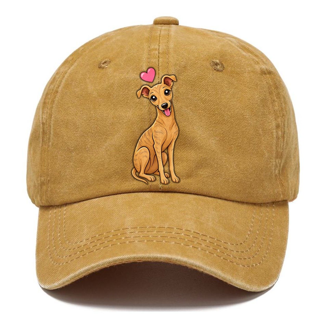 Cute Heart Fawn Whippet Classic Cap – Golden Harvest