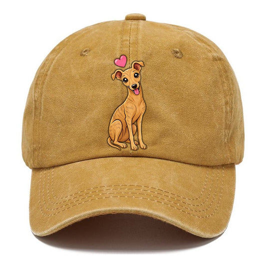 Cute Heart Fawn Whippet Classic Cap – Golden Harvest