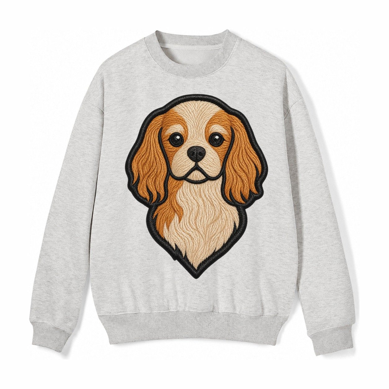 Cavalier King Charles Spaniel Modern G Fleece Sweatshirt – Light Gray