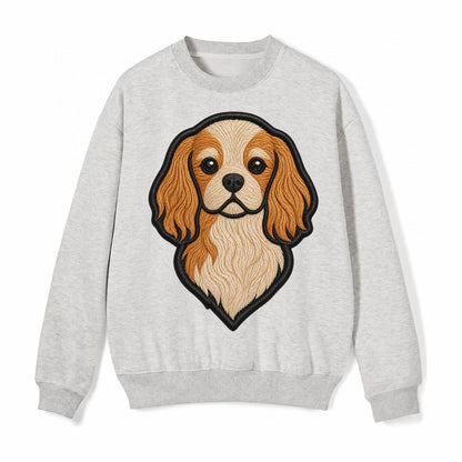 Cavalier King Charles Spaniel Modern G Fleece Sweatshirt – Light Gray