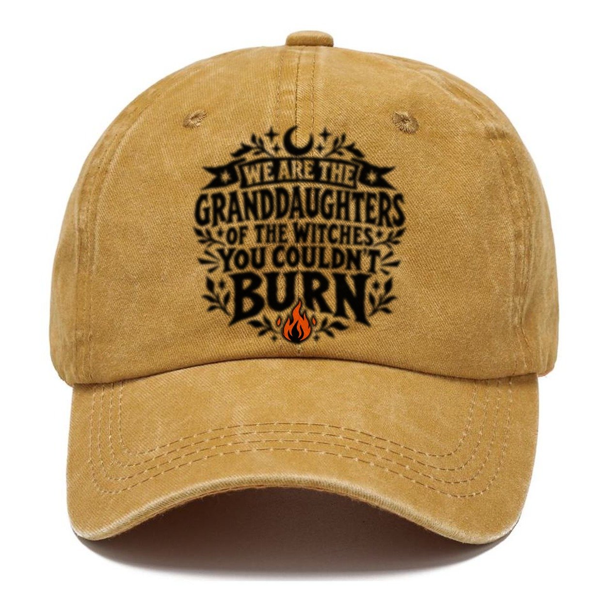 Granddaughters Of The Witches Slogan Witch Magic Classic Cap – Golden Harvest