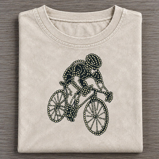 Wheel Turn Rider Vintage T-shirt – Off White