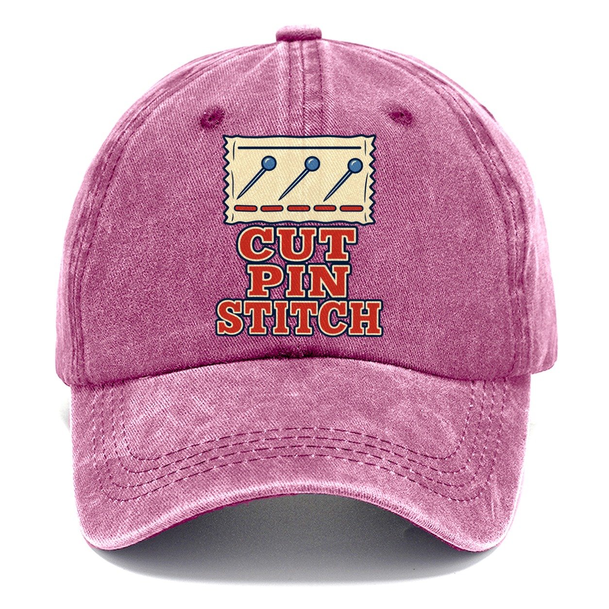 Cut Pin Stitch Sewing And Quilting Classic Cap – Dusty Rose