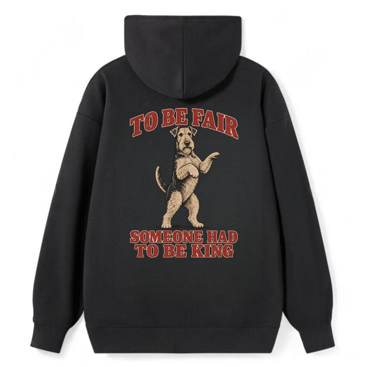 Airedale Terrier Dog Declarations Classic Pullover Hoodie – Black