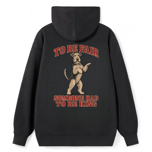 Airedale Terrier Dog Declarations Classic Pullover Hoodie – Black