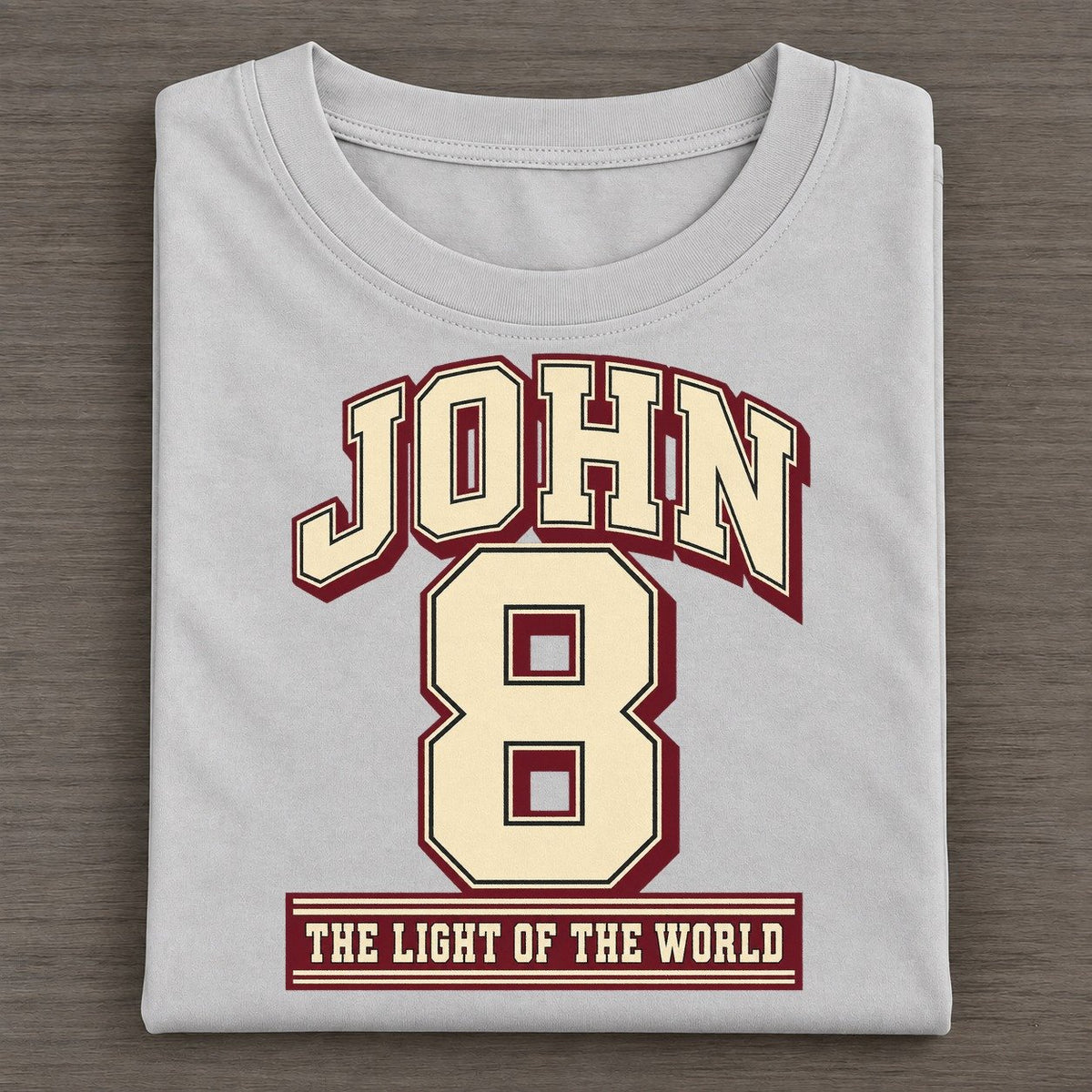 John 8 Varsity Chapel Varsity Classic T-shirt – Grey