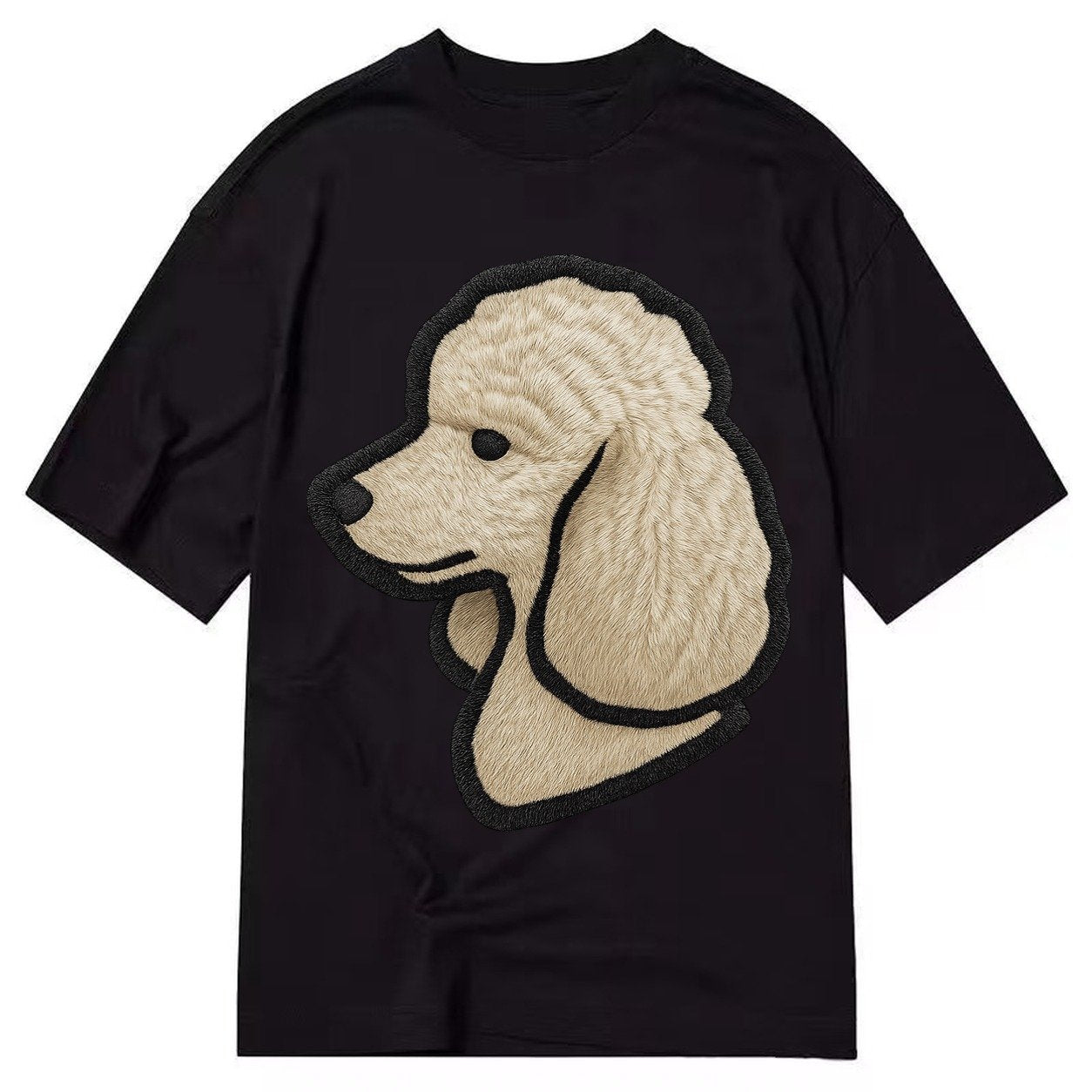 Poodle Contemporary Clean Style With Strong Black Outline Classic T-shirt – Black