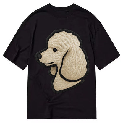 Poodle Contemporary Clean Style With Strong Black Outline Classic T-shirt – Black