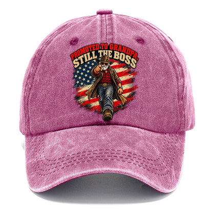Promoted To Grandpa Still The Boss Old Man Strong Classic Cap – Dusty Rose