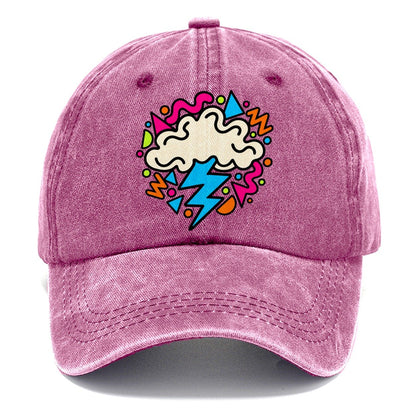 Squiggle Lightning Cloud Crazy Styles Classic Cap – Dusty Rose