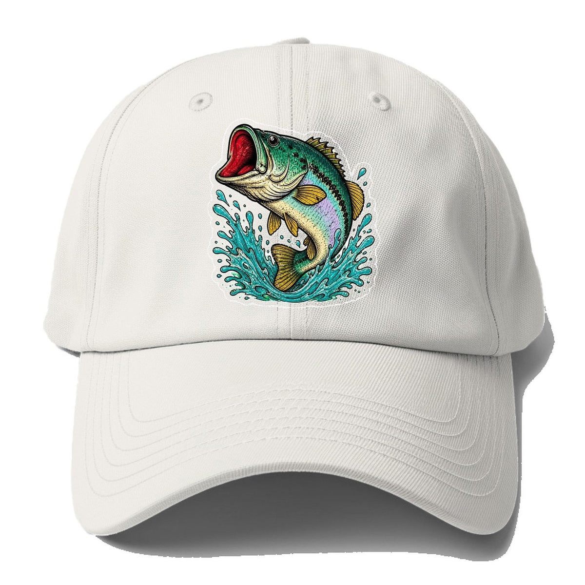 Fish Splash Baseball Cap – Off White