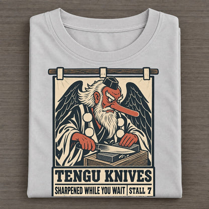 Tengu Knives Yokai Night Market Classic T-shirt – Grey