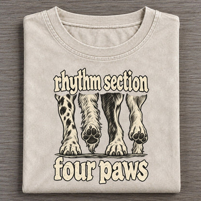 Four Dog Paws In A Row Seen From The Front Mid Stride Bark For Me Vintage T-shirt – Off White