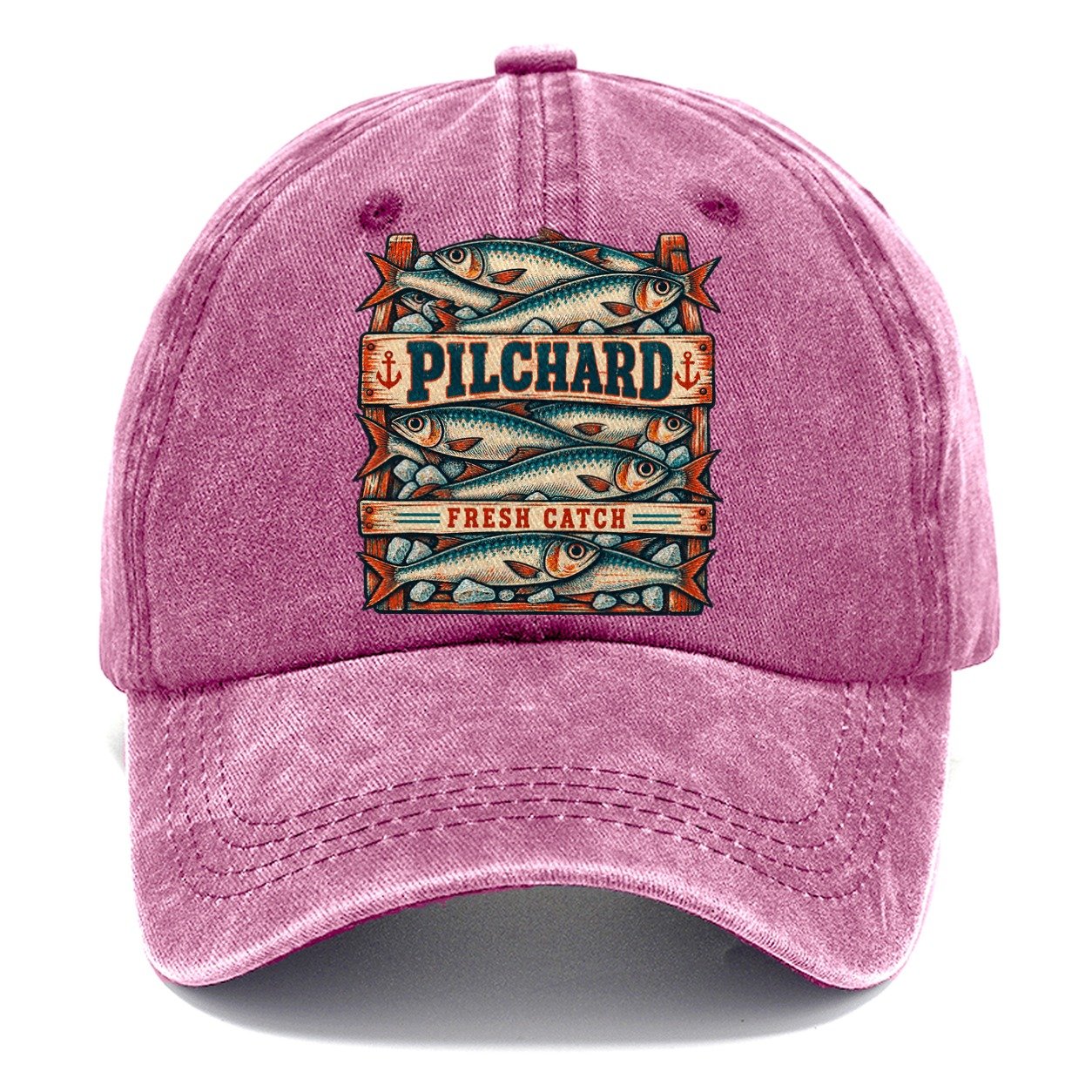 Pilchard Crate Row Fishing Club Classic Cap – Dusty Rose