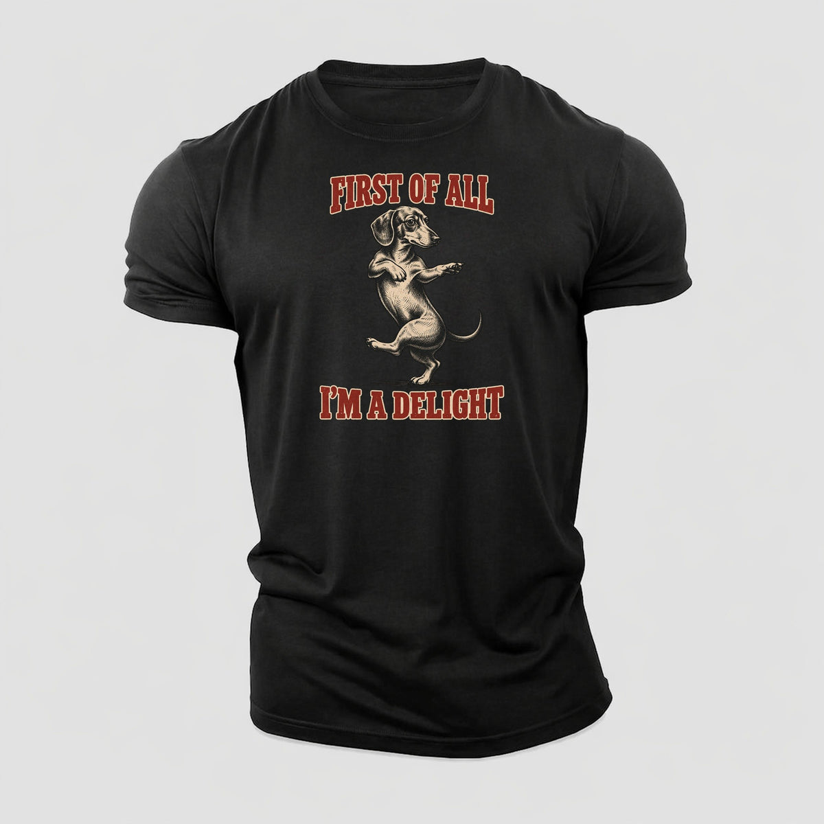 Dachshund Dog Declarations Cotton T-Shirt – Black