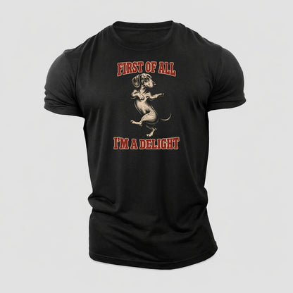 Dachshund Dog Declarations Cotton T-Shirt – Black