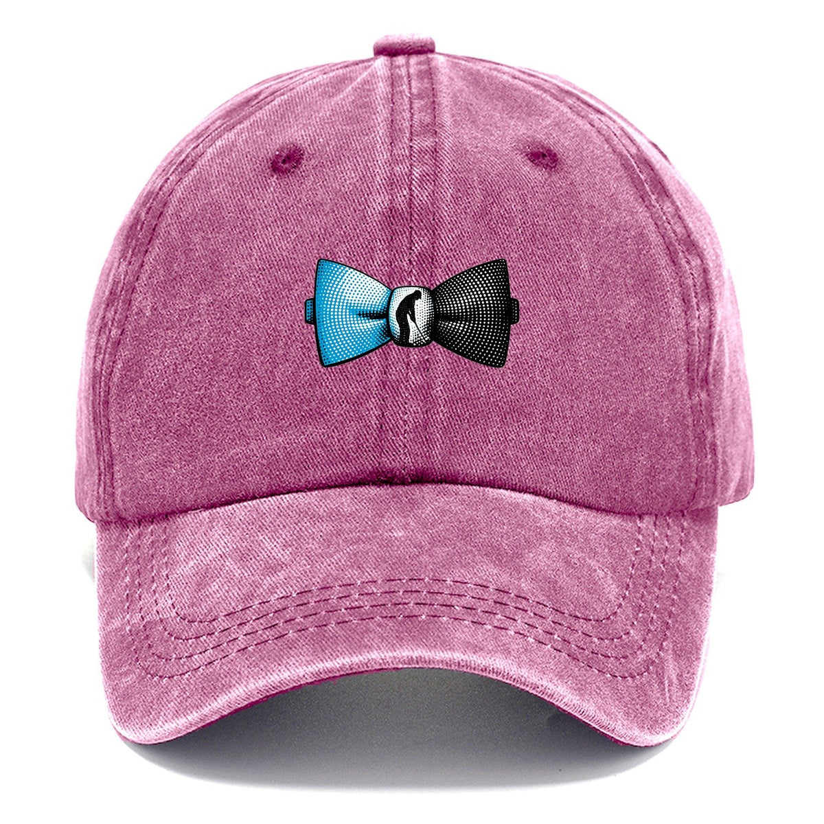 Blue Halftone Golf Bow Tie Classic Cap – Dusty Rose