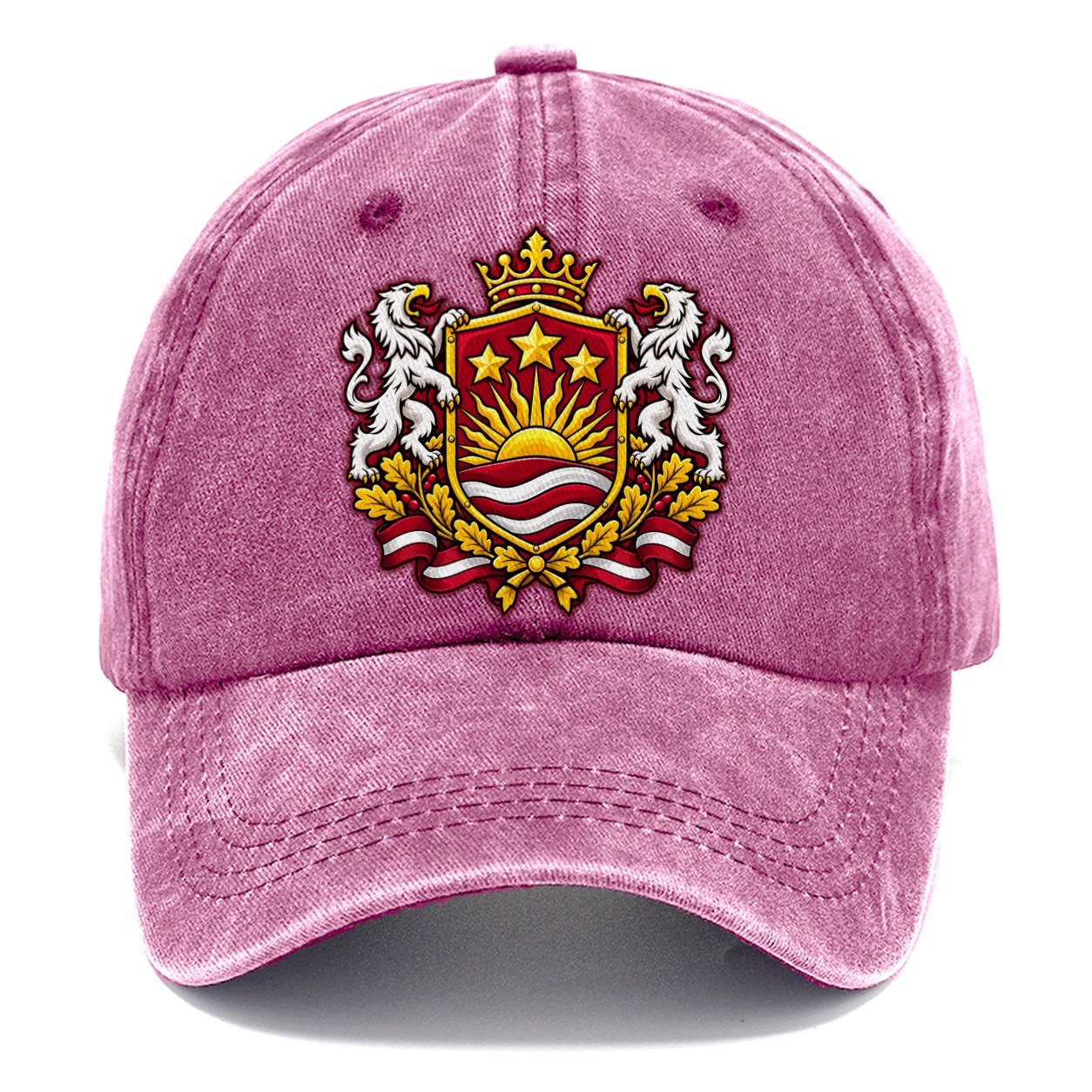 Latvia Heraldic Crest Country Logos Classic Cap – Dusty Rose