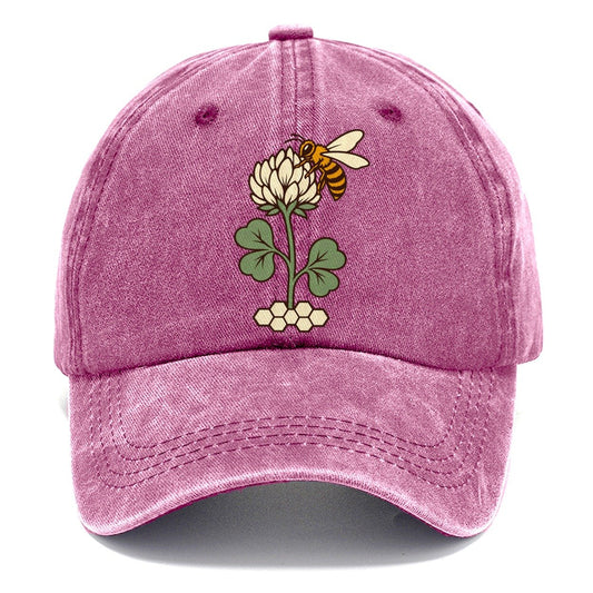 Clover And Bee Pairing Beekeeping Classic Cap – Dusty Rose