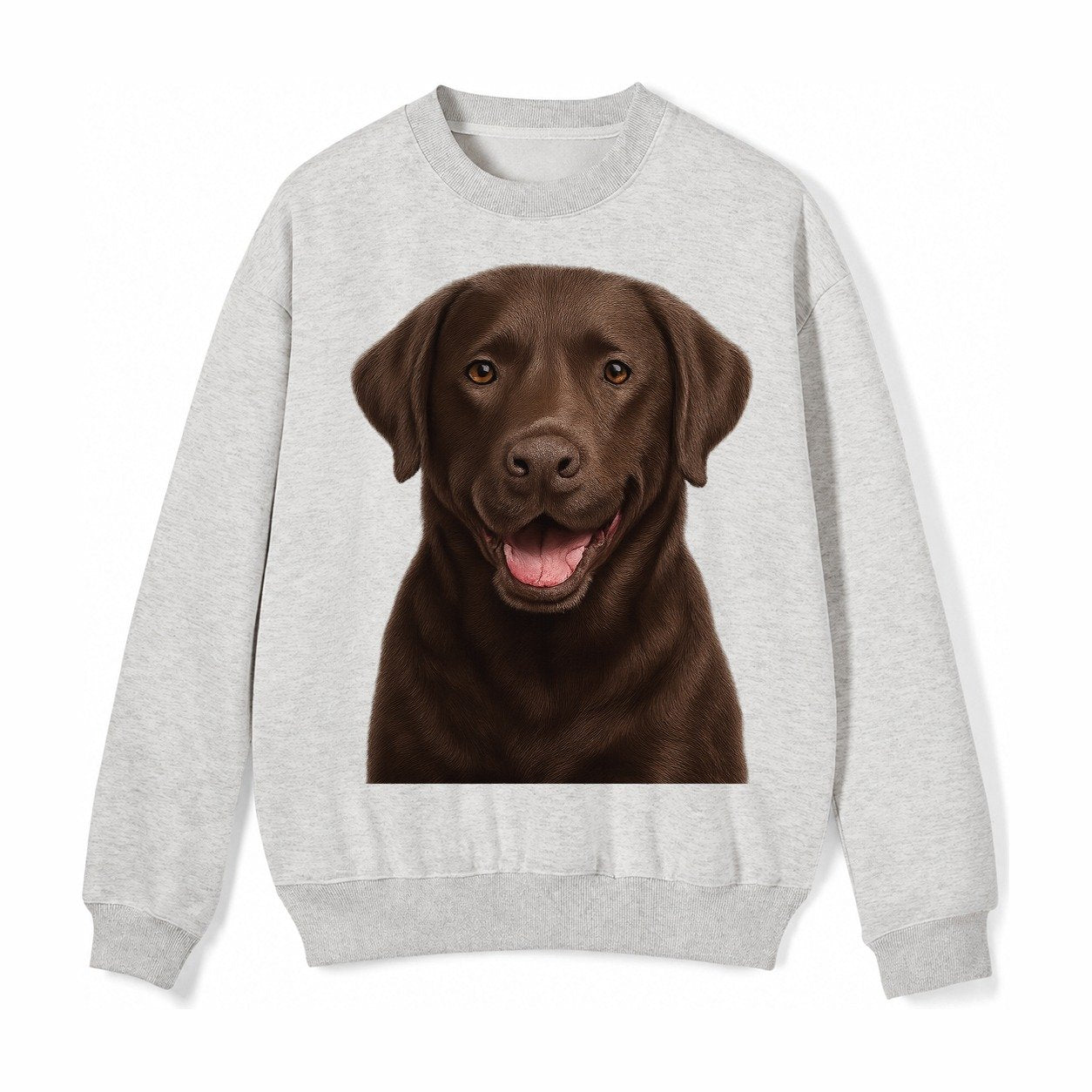 Labrador Friendly Family Fleece Sweatshirt – Light Gray