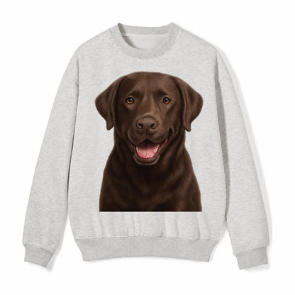 Labrador Friendly Family Fleece Sweatshirt – Light Gray