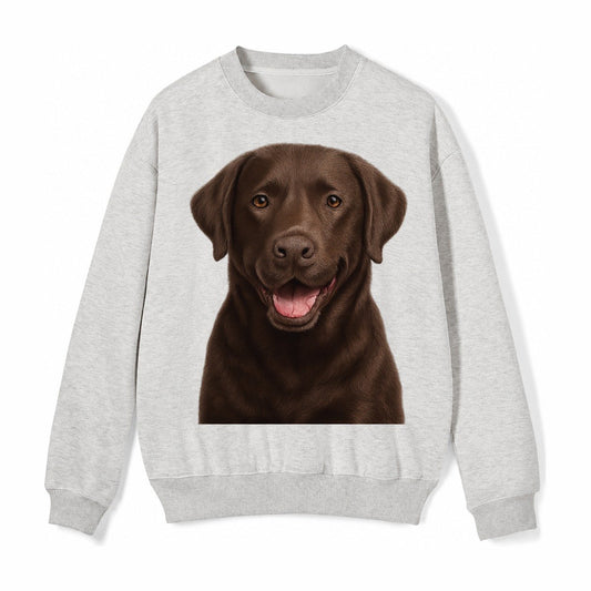 Labrador Friendly Family Fleece Sweatshirt – Light Gray