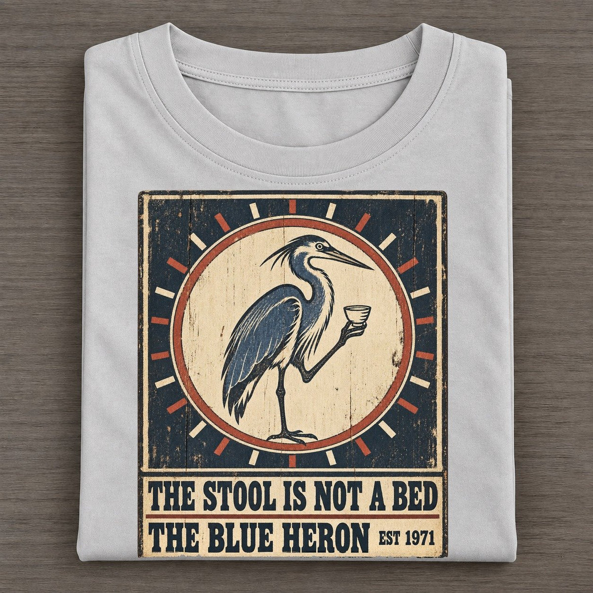 Blue Heron Bar Izakaya Rules Classic T-shirt – Grey