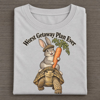 Worst Getaway Plan Ever Kerfuffle Club Classic T-shirt – Grey