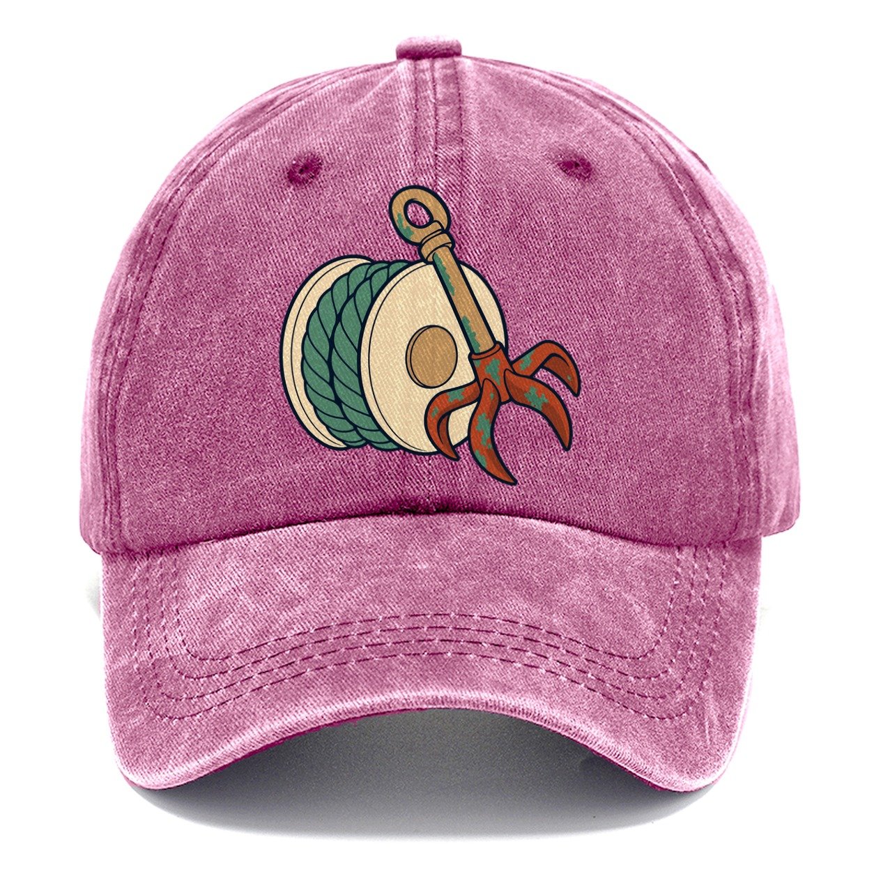 Grapple And Line Spool Treasure Hunting Classic Cap – Dusty Rose