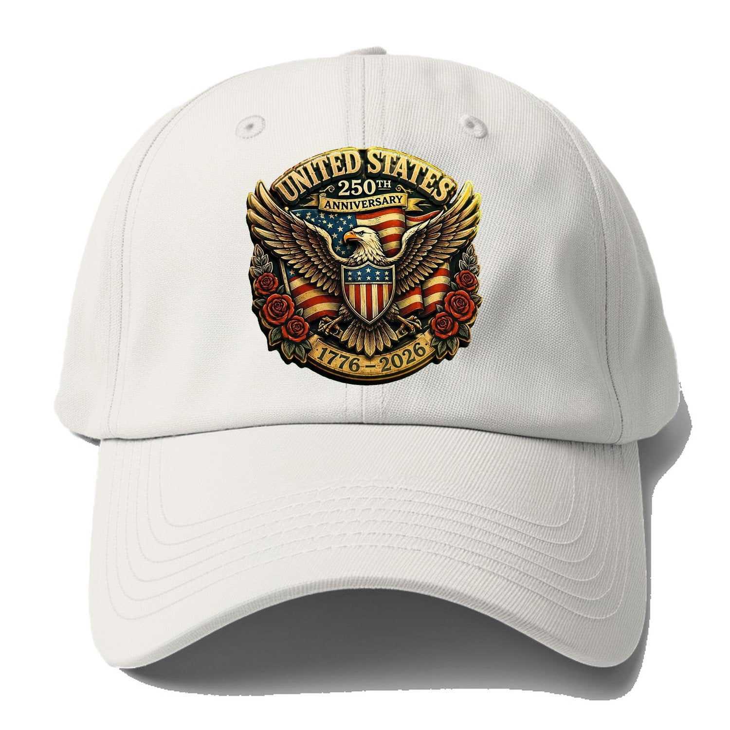 Us 250Th Medallion Baseball Cap – Off White