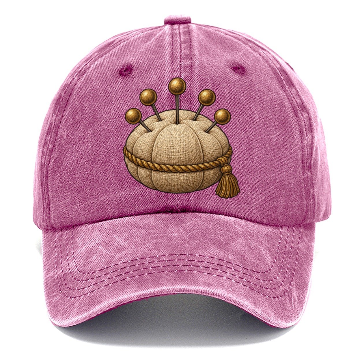 Pincushion And Pins Needlework Classic Cap – Dusty Rose