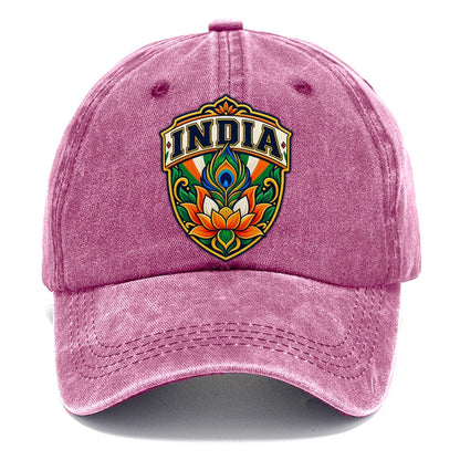 India Retro Badge Country Logos Classic Cap – Dusty Rose