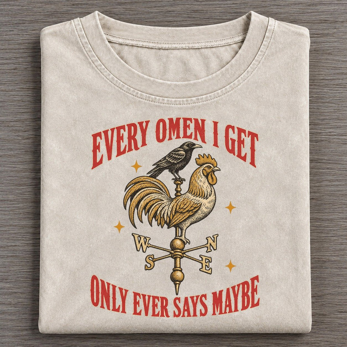 Only Ever Says Maybe Unhinged Affirmations Vintage T-shirt – Off White