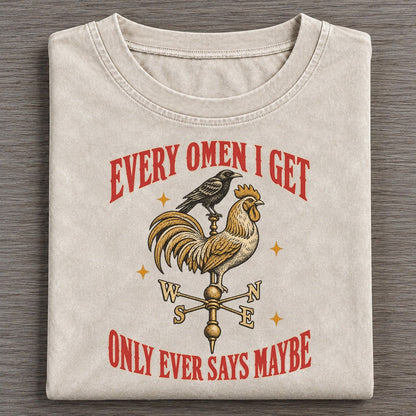 Only Ever Says Maybe Unhinged Affirmations Vintage T-shirt – Off White