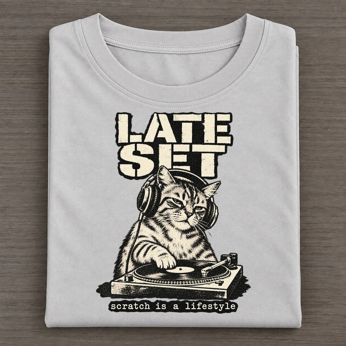 Dj Cat Alley Cat Records Classic T-shirt – Grey