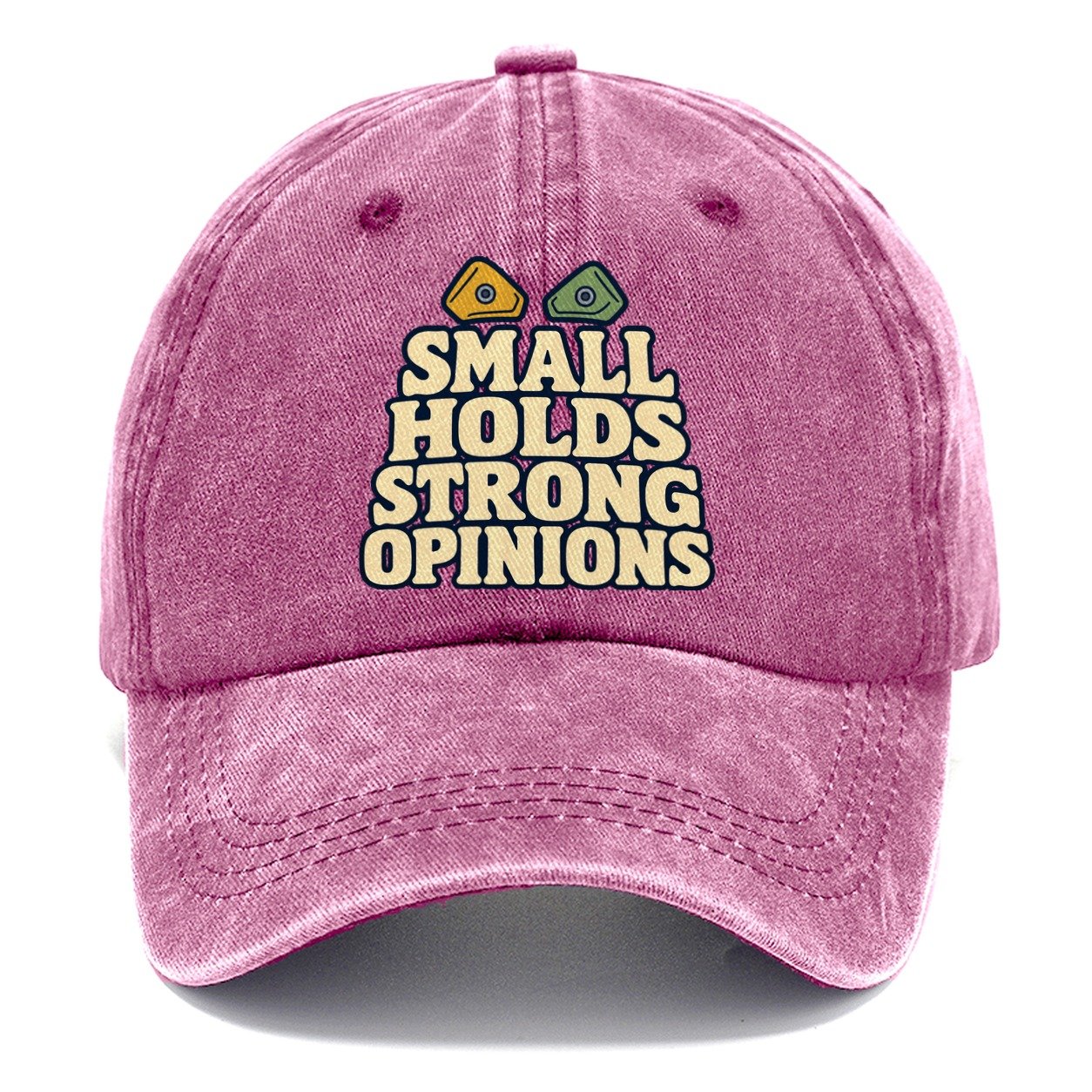 Small Holds Strong Opinions Rock Climbing Classic Cap – Dusty Rose