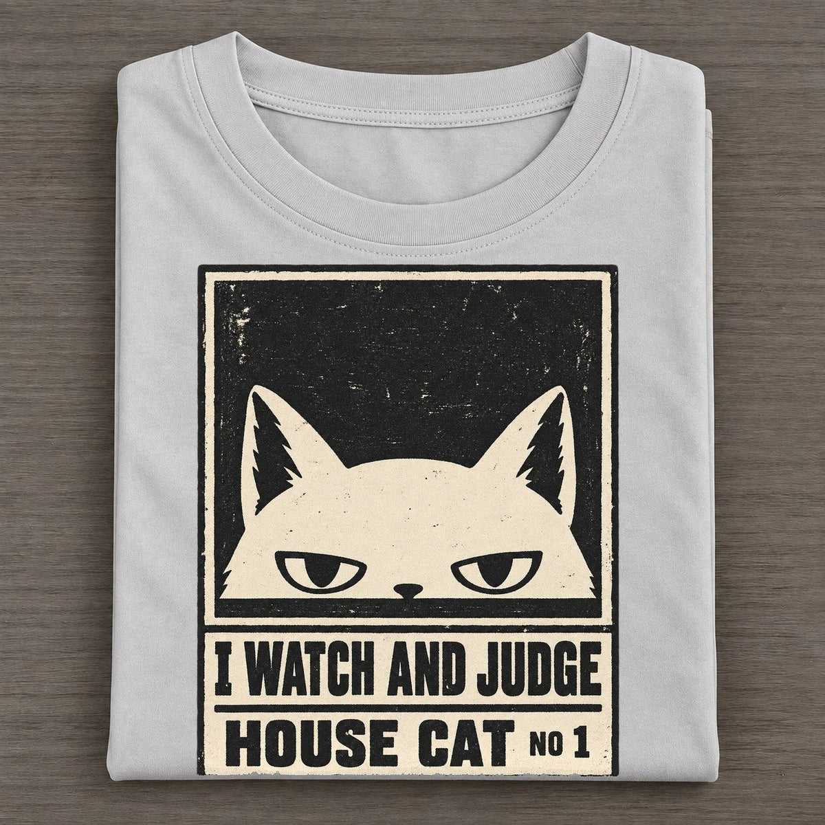 I Watch And Judge Neko Says No Classic T-shirt – Grey