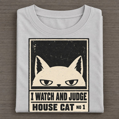 I Watch And Judge Neko Says No Classic T-shirt – Grey