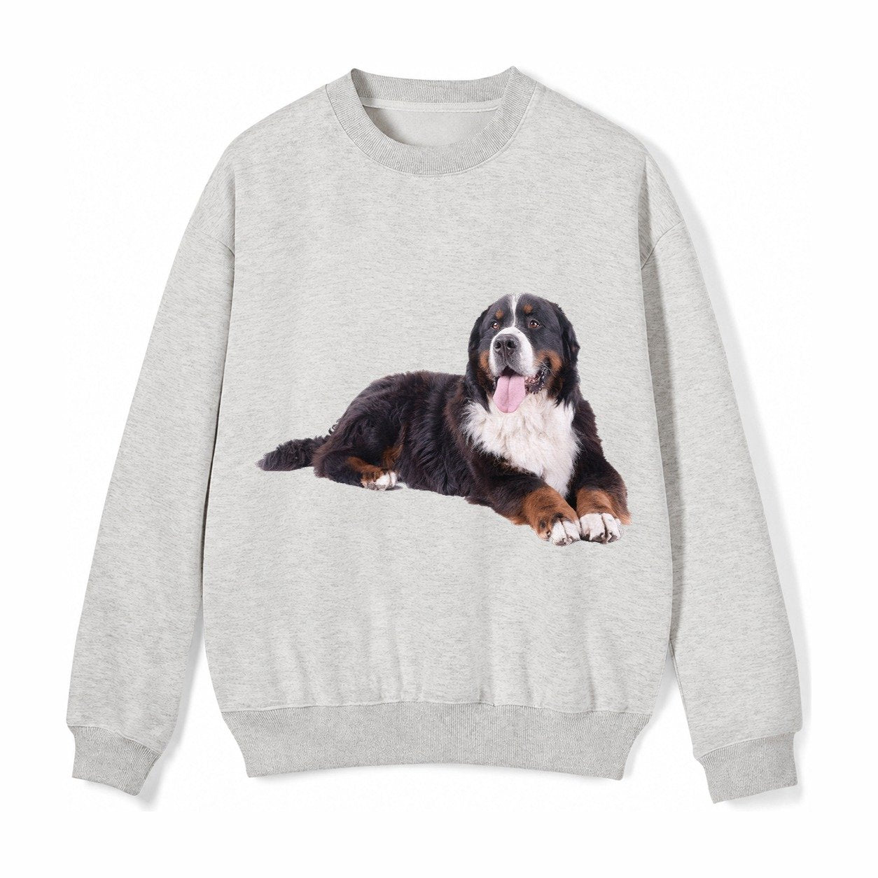 Bernese Mountain Dog Fleece Sweatshirt – Light Gray
