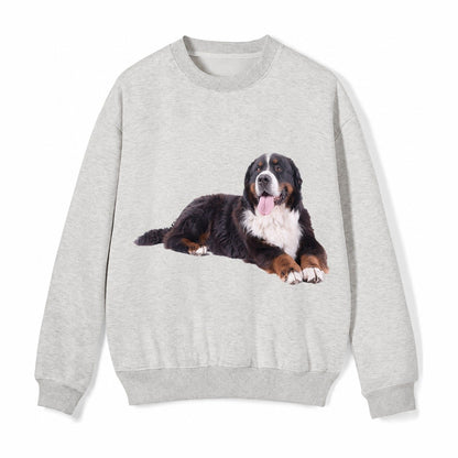 Bernese Mountain Dog Fleece Sweatshirt – Light Gray